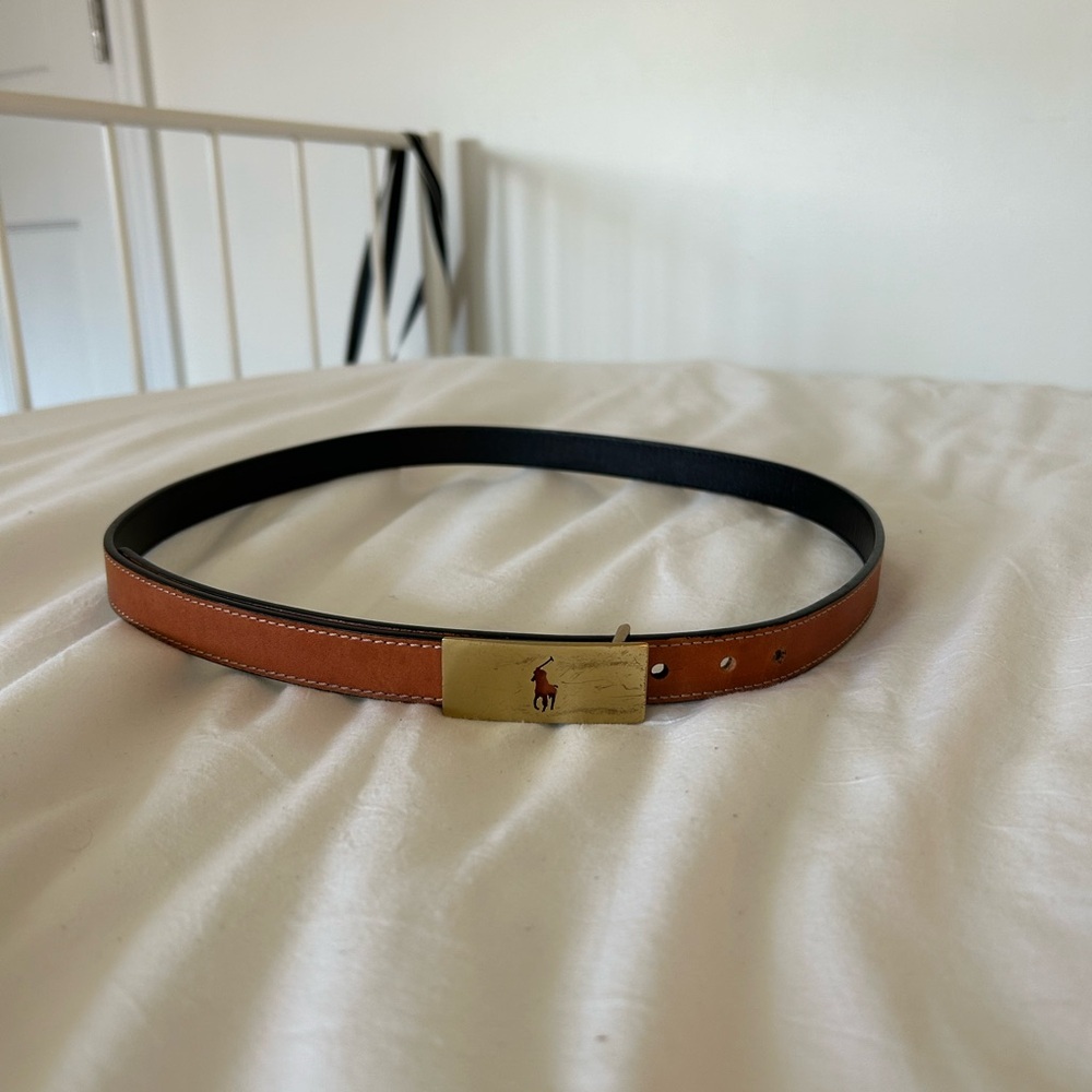 Polo by Ralph Lauren Brown and Black Reversible Leather Belt